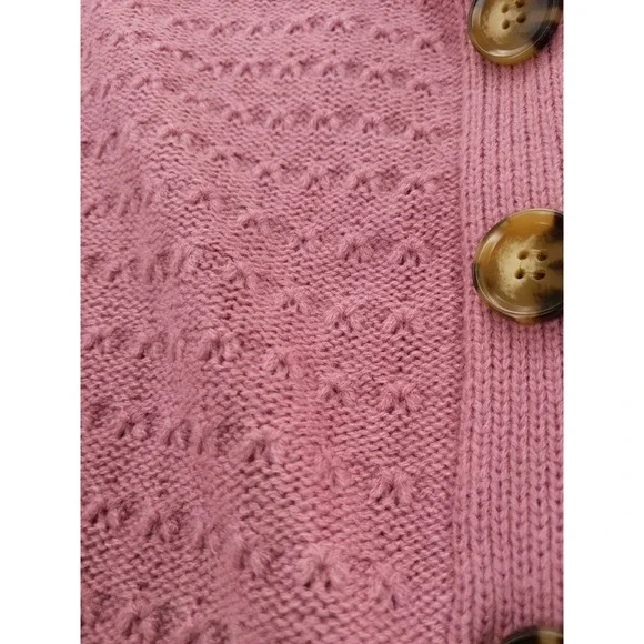 hasting & smith Button Accent‎ Sweater Knit Pullover Top Pink XL - Picture 4 of 7